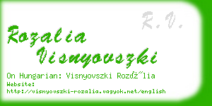 rozalia visnyovszki business card